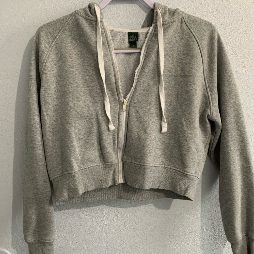 Grey cropped Wilde Fable hoodie